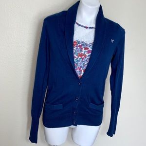 American Eagle Navy Button Up Cardigan